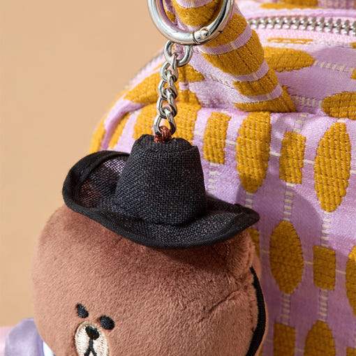 Line Friends - Brown Seoul Edition Hanbok Costume Doll Keychain - Line Friends - Doll Keyring - Harumio