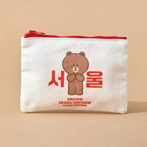 Line Friends - Brown Seoul Edition Pouch - Line Friends - Pouch - Harumio