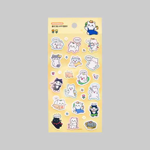 Meow Man - Hologram Sticker - Webtoon Friends - Sticker - Harumio