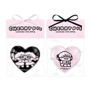Standard Love Dance - LEEGONG Black Cherry Pie Heart-Shaped Phone Grip - Line Friends Square - Phone Grip - Harumio