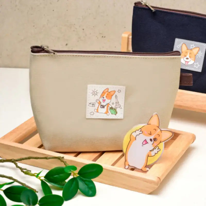 Welshcorgi Mr.Lee - Label Pouch - Soone Content - Pouch - Harumio