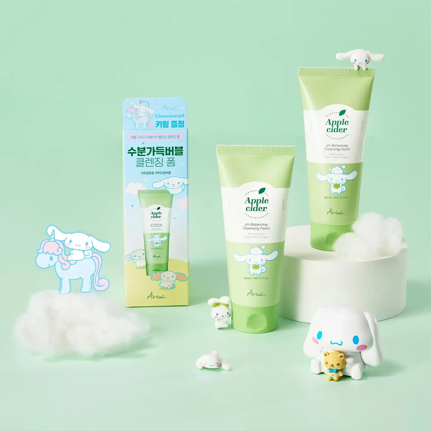 Ariul x Cinnamoroll - Apple Cider pH Balancing Cleansing Foam - Ariul x Cinnamoroll - Facial Cleansers - Harumio