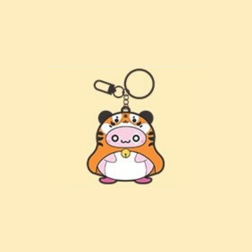 MapleStory 21st Anniversary: Maple Adventure Camp - Mascot Tiger Pink Bean Keychain