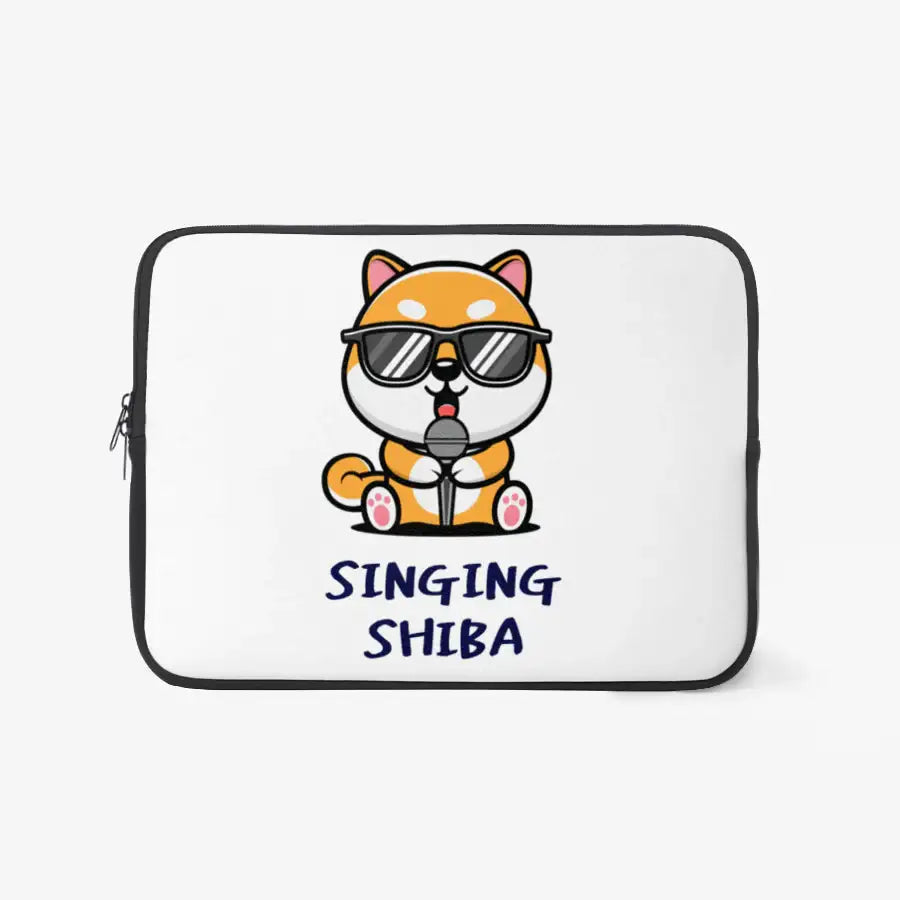 Ready to Go - Singing Shiba 15" Laptop Case - Marpple Shop - laptop case - Harumio