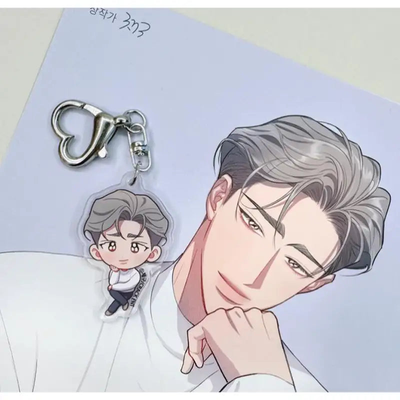 Hair Raising Desires - Acrylic Keyring - Crack Webtoon - Acrylic Keyring - Harumio