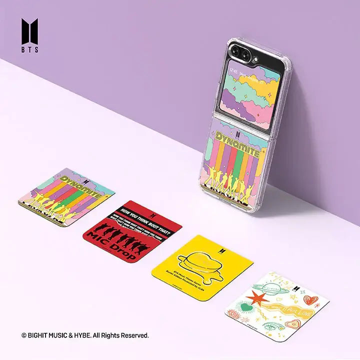 Samsung x BTS Music Theme Edition for Galaxy Z Flip5 Flipsuit Case & 4 Cards - SLBS - Home & Living, Accessories - Harumio