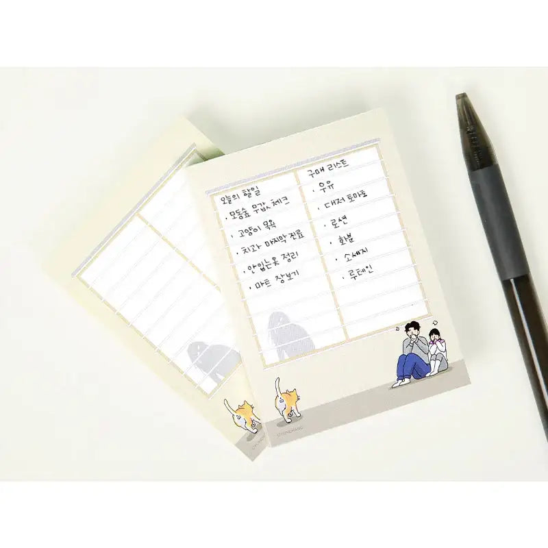 My Daughter Is a Zombie - 2-in-1 Memo Pad - Webtoon Friends - Stationery - Harumio