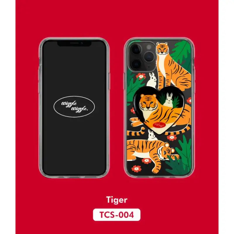 Wiggle Wiggle - Samsung Series Transparent Case & Heart Griptok Set - Wiggle Wiggle - Phone Case - Harumio