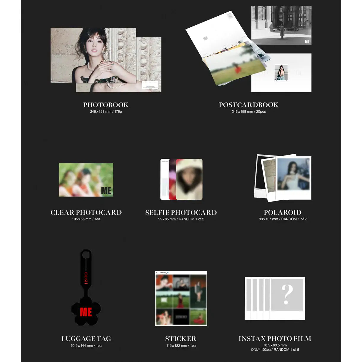 BlackPink Jisoo - Me : Photobook Special Edition - BlackPink - Deco Kit - Harumio