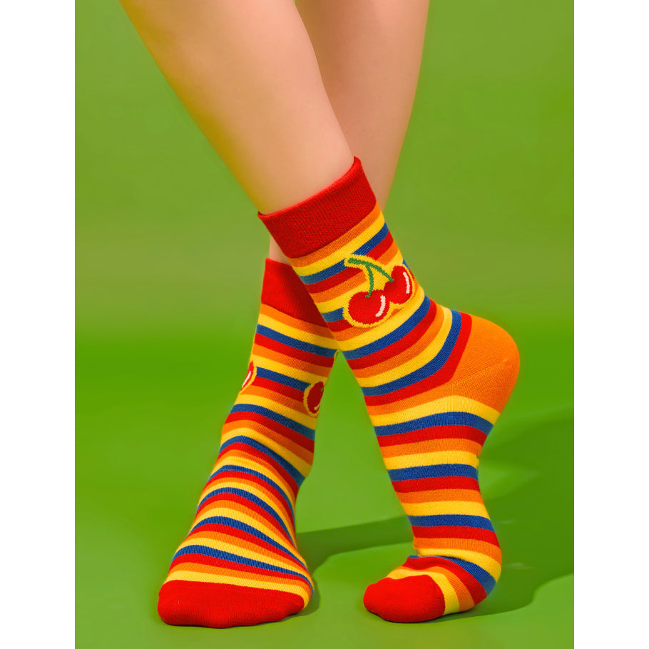 Wiggle Wiggle - Cherry Patterned Socks