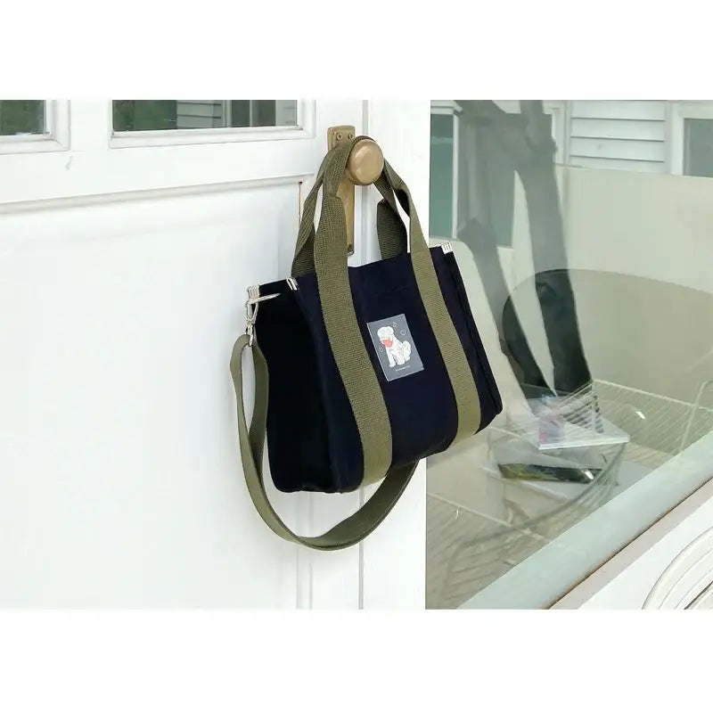 Merong Haechi - Webbing Cross Eco Bag (Black) - Soone Content - Eco Bags - Harumio