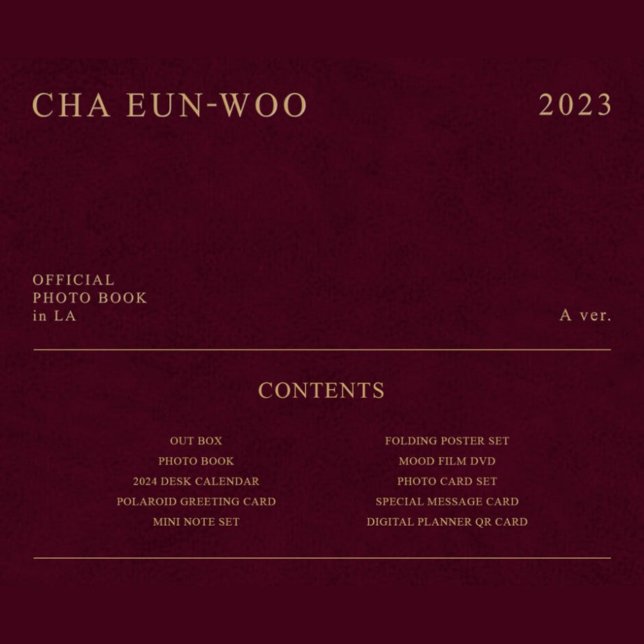 Cha Eun-Woo (ASTRO) - 2023 Official Photo Book in LA (A ver.)