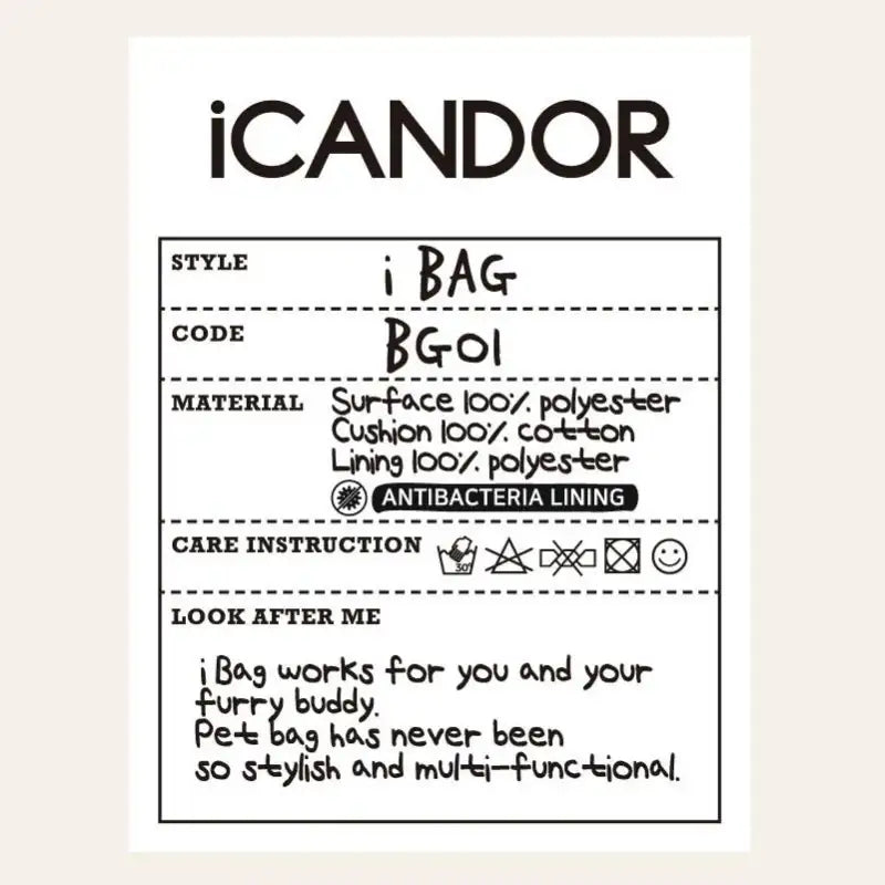 iCANDOR - iBag - iCANDOR - Pet Carriers - Harumio