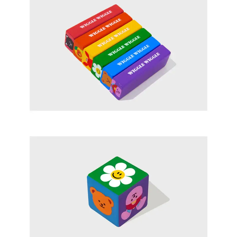 Wiggle Wiggle - Wiggle Friends Wood Block Set - Wiggle Wiggle - Wood Blocks - Harumio