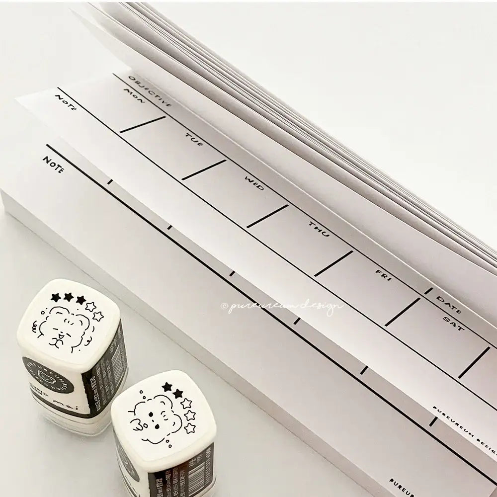 Pureureumdesign - Cupid Bear Habit Tracker Weekly Pad - Pureureumdesign - Home & Living, Accessories - Harumio