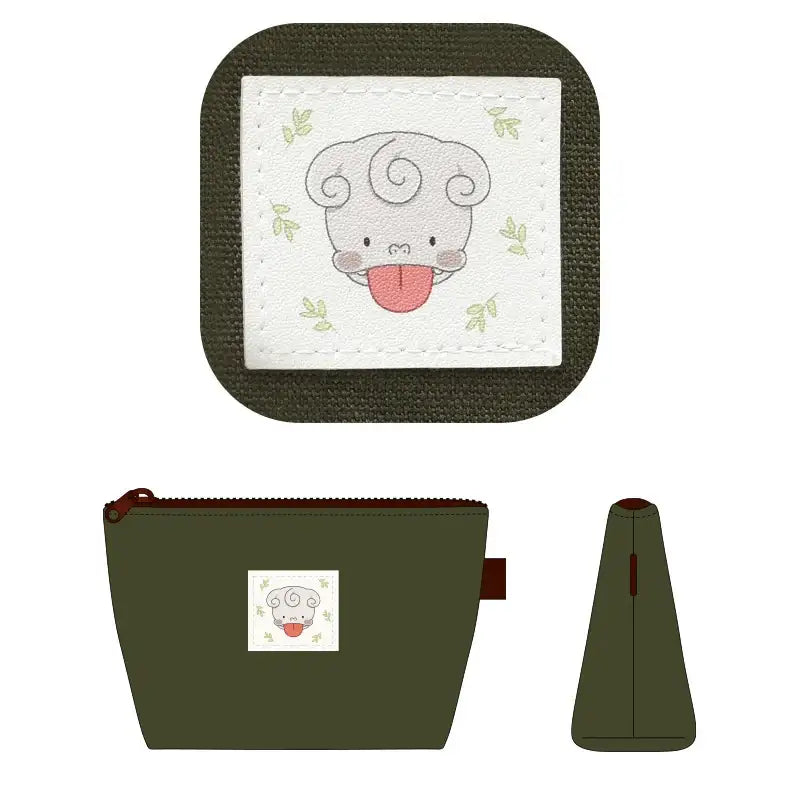 Merong Haechi - Label Pouch (Olive) - Soone Content - pouches - Harumio