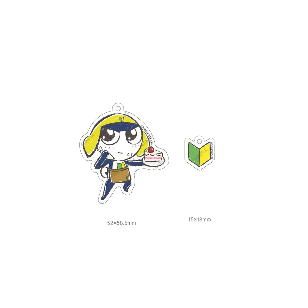 Keroro Gunsou - Illustration Acrylic Keyring (Cafe ver.)