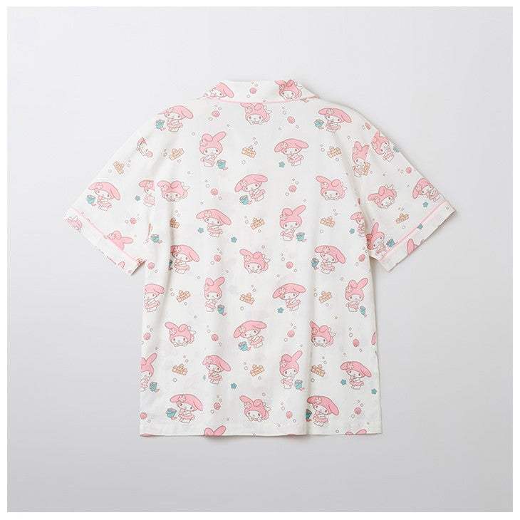 SPAO x Sanrio Characters - Short Sleeve Pajamas Set (Pink) - SPAO - Pajamas - Harumio