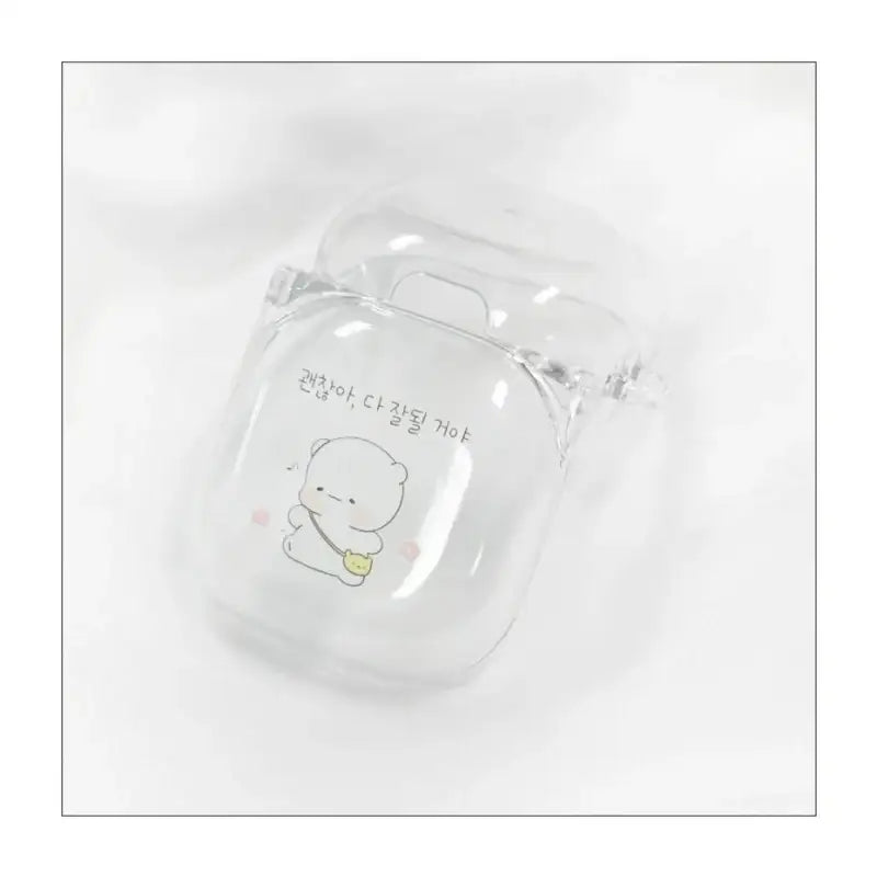 Ggongdal x Artrank - Healing Bear Buds Live Transparent Case - ARTRANK - Buds Cases - Harumio