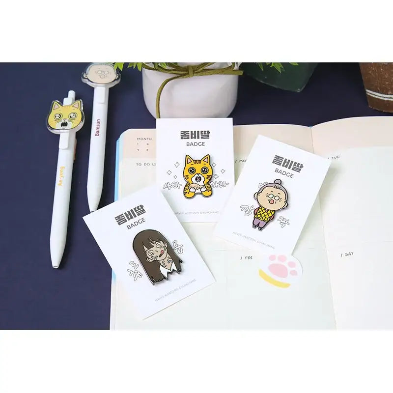 My Daughter Is a Zombie - Badge - Webtoon Friends - Accessories - Harumio