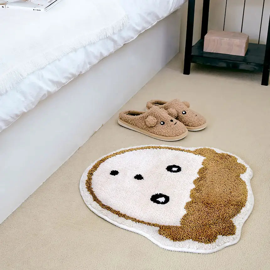 Maru Is a Puppy - Face Rug - Webtoon Friends - Home & Living, Accessories - Harumio
