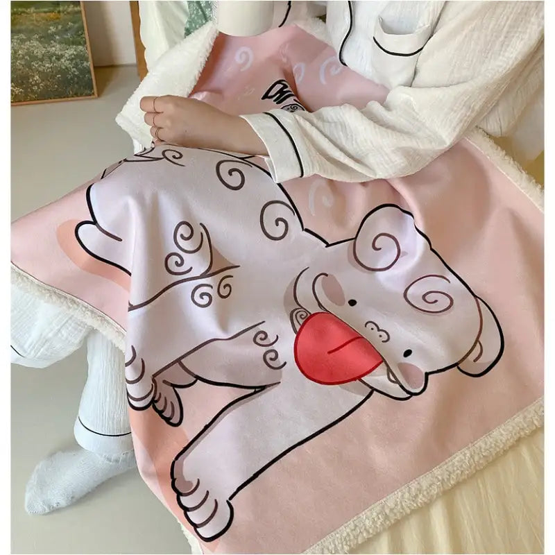 Merong Haechi - Knee Blanket (Pink) - Soone Content - Blankets - Harumio
