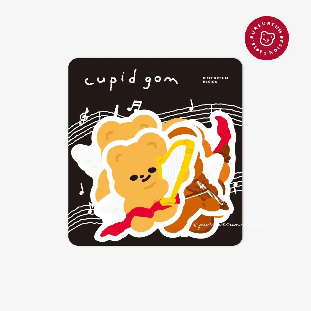 Pureureum Design - Cupid Bear Concert Engraving Sticker