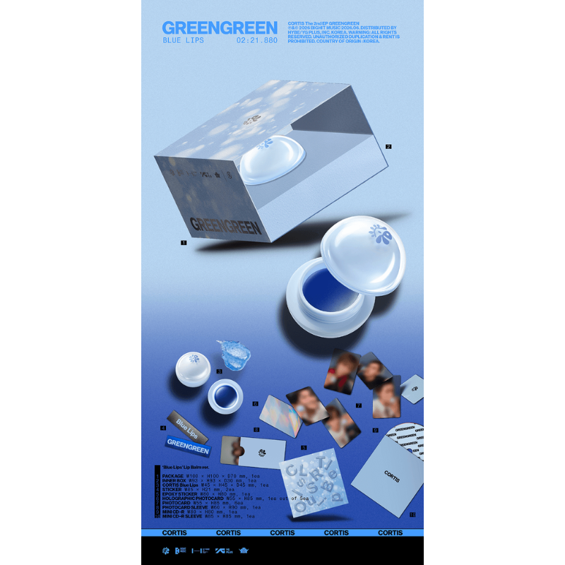 Cortis: GREENGREEN - The 2nd EP 'Blue Lips' Lip Balm ver