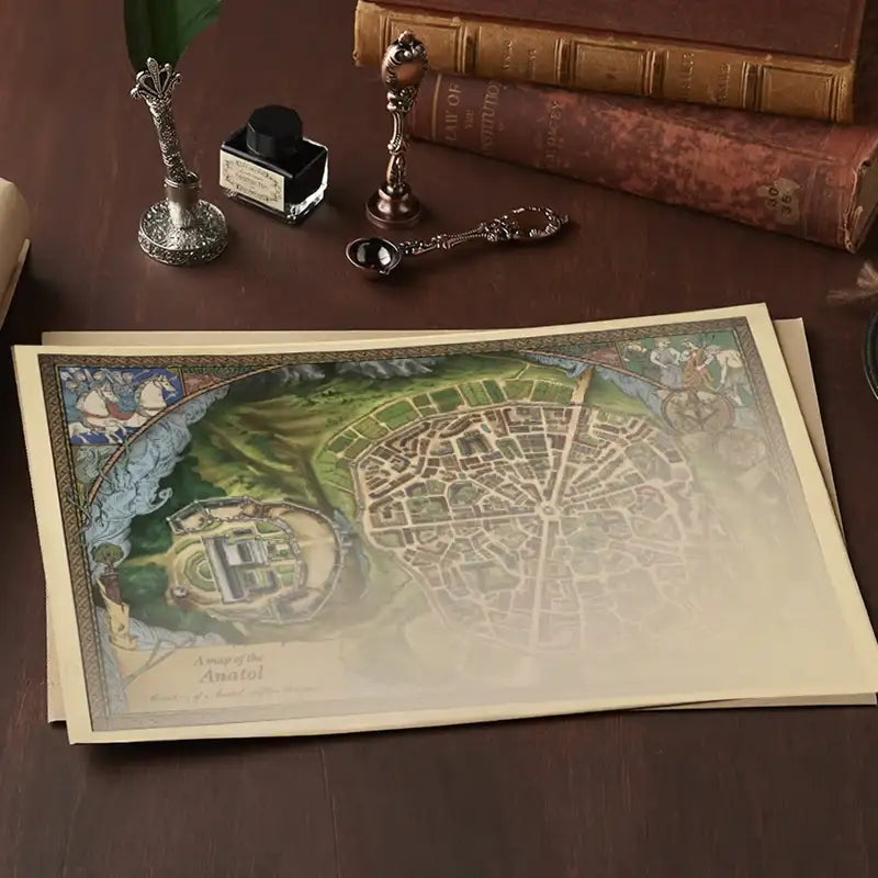 Under The Oak Tree - Oak World Map Set of 2 - WAVE WHALES - Collectible - Harumio