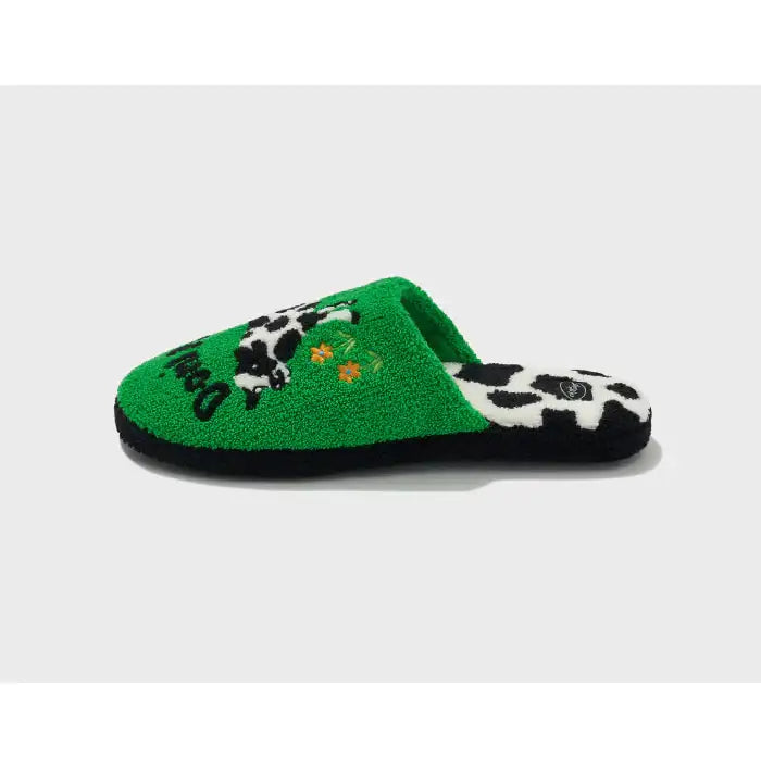 Wiggle Wiggle - Don't Panic Green Terry Home Slippers - Wiggle Wiggle - Slipper - Harumio