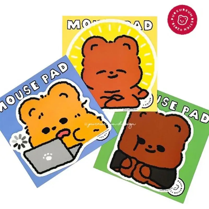 Pureureumdesign - Cupid Bear Work Life Mouse Pad - Pureureumdesign - Mouse Pads - Harumio