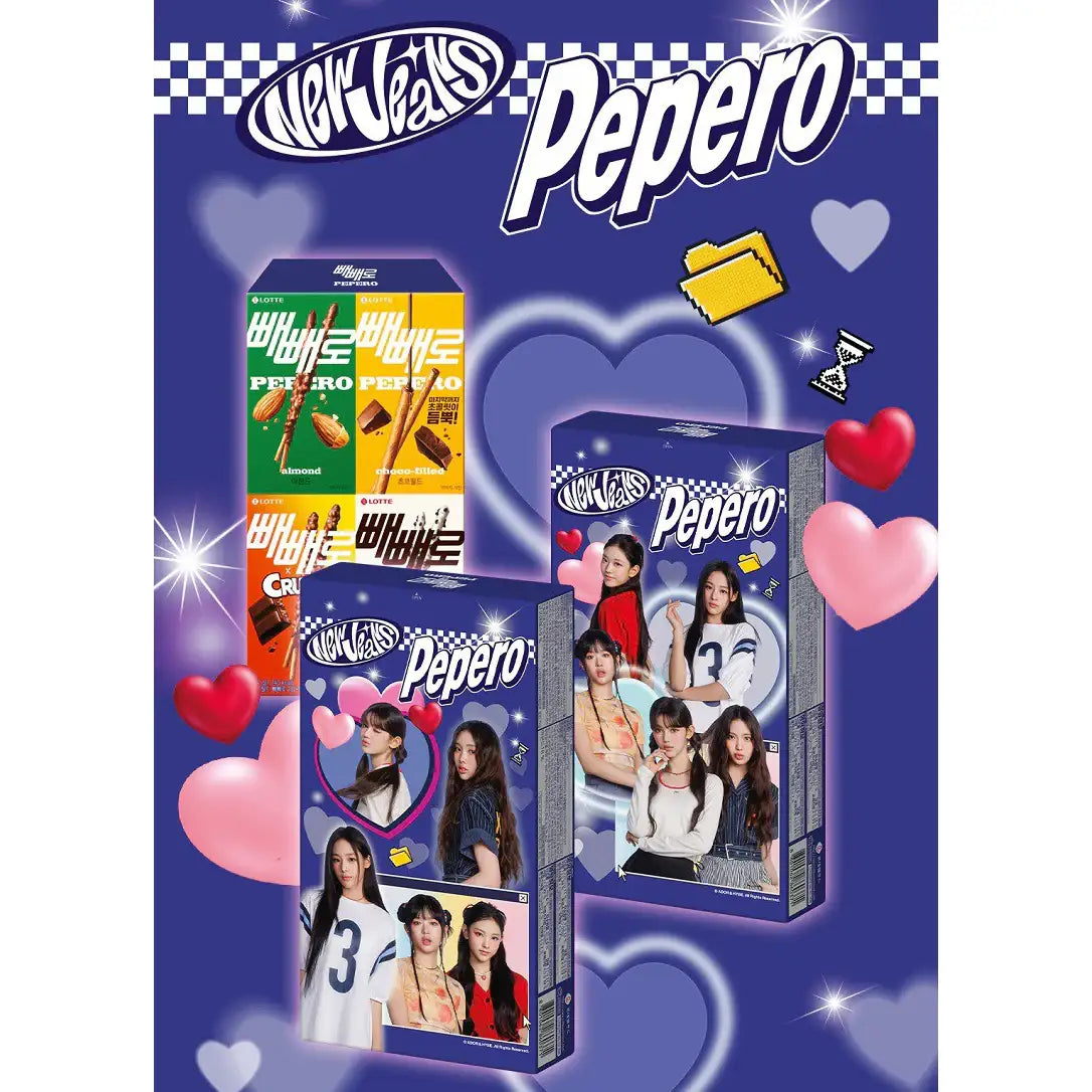 New Jeans x Lotte Pepero - Korea Assorted Snack Set - New Jeans x Lotte Pepero - Food - Harumio