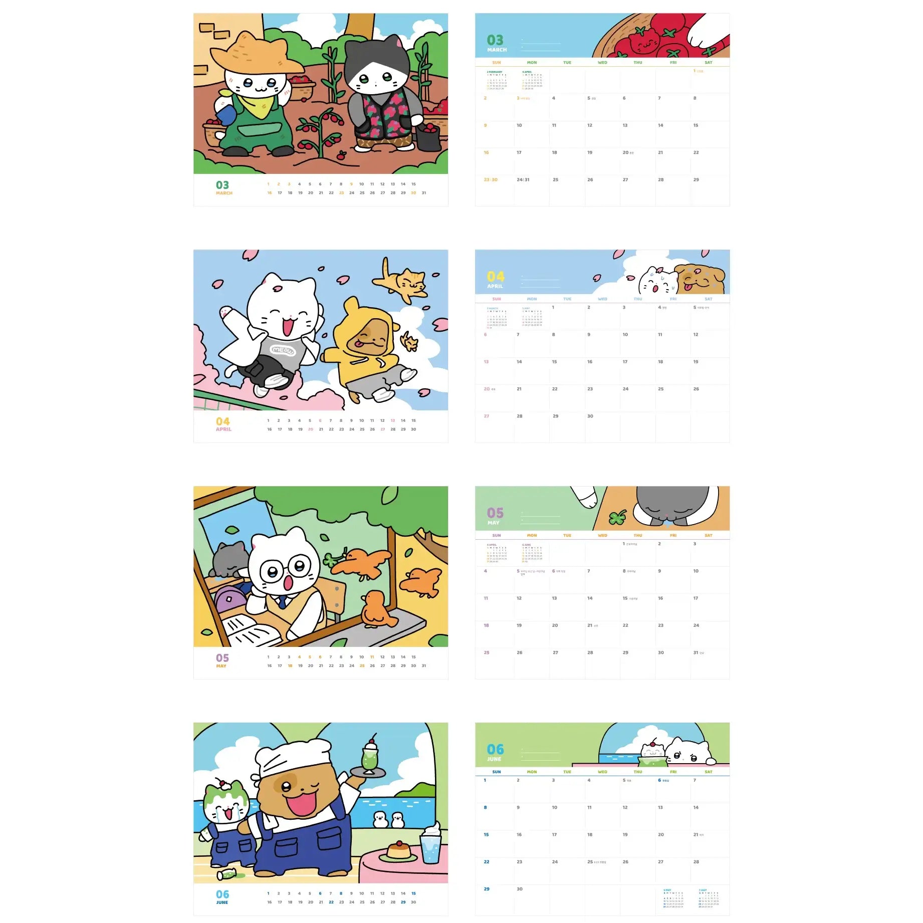 Meow Man - 2025 Desk Calendar - Webtoon Friends - Calendar - Harumio