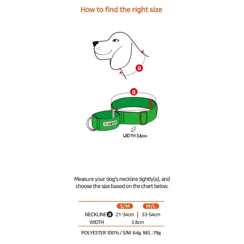 iCANDOR - Smooth Martingale Collar - iCANDOR - Pet Collars - Harumio