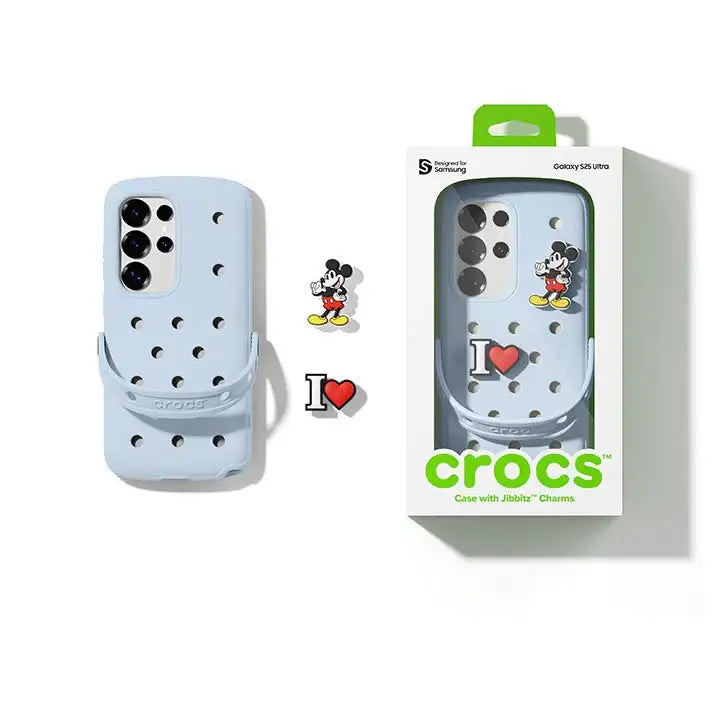 crocs Galaxy S25 Ultra ケース Jibbitz付き