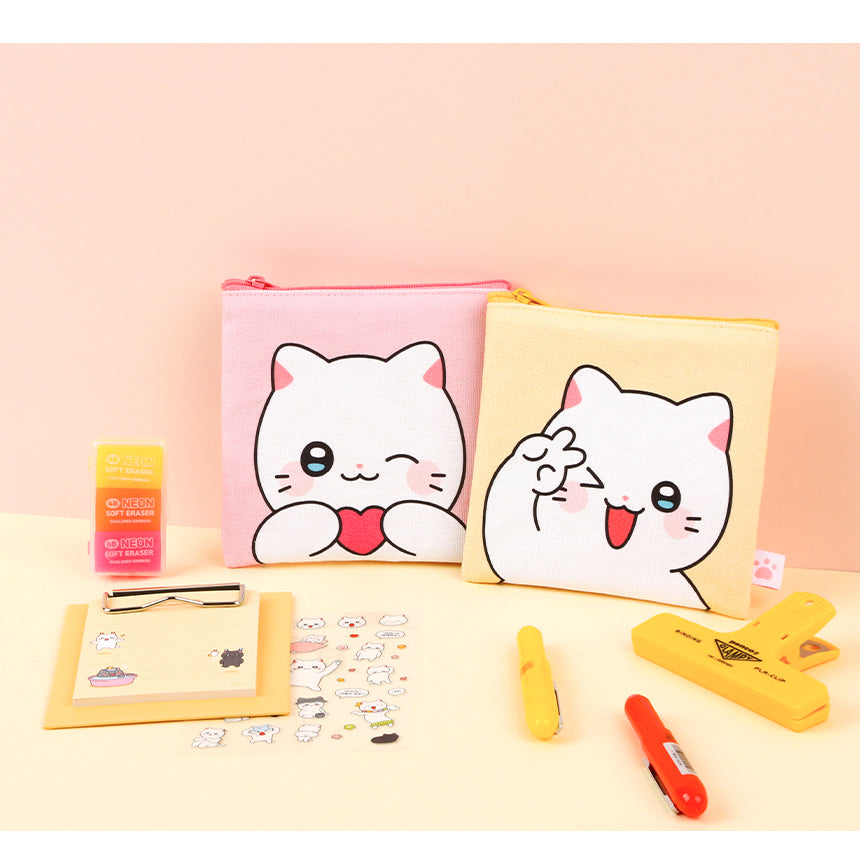 Meow Man - Flat Square Pouch