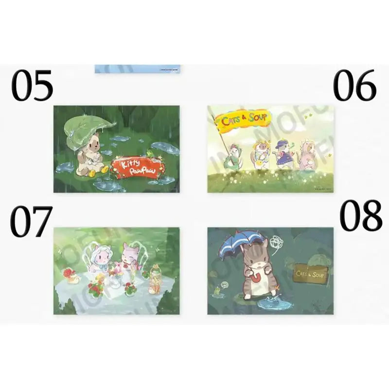 Cats & Soup - Illustration Postcard - MOFUN - Postcards - Harumio