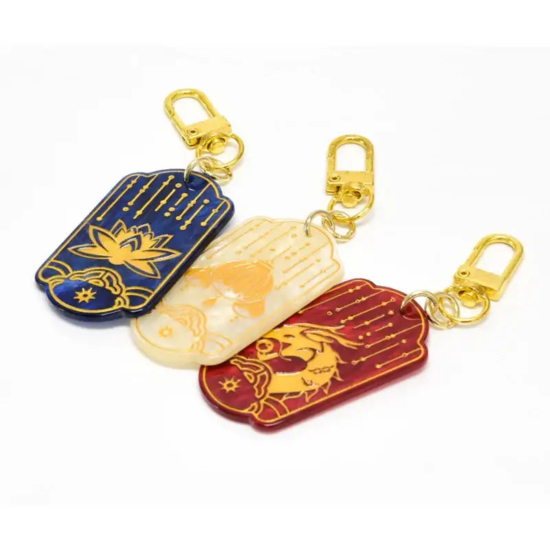 Where the Dragon's Rain Falls - Mother-of-pearl Patterned Acrylic Keyring - Soone Content - Keyrings - Harumio