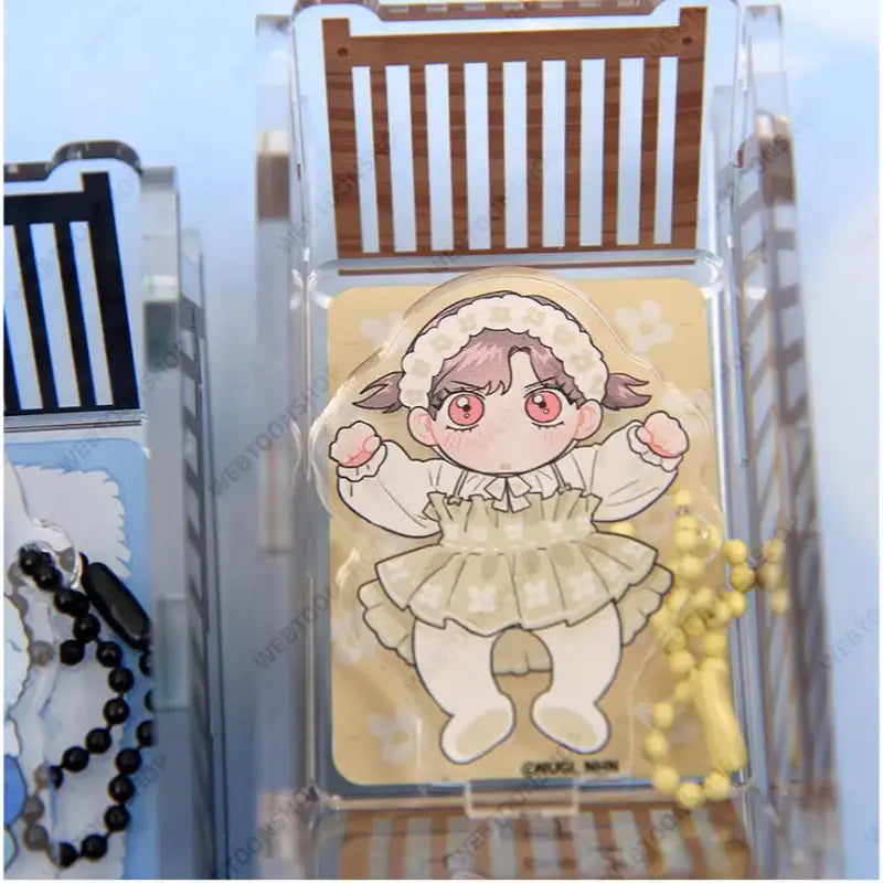 The Northern Duke Needs a Warm Hug - Rocking Crib Acrylic Stand + Charm Set - Webtoon Shop - Acrylic Stand - Harumio