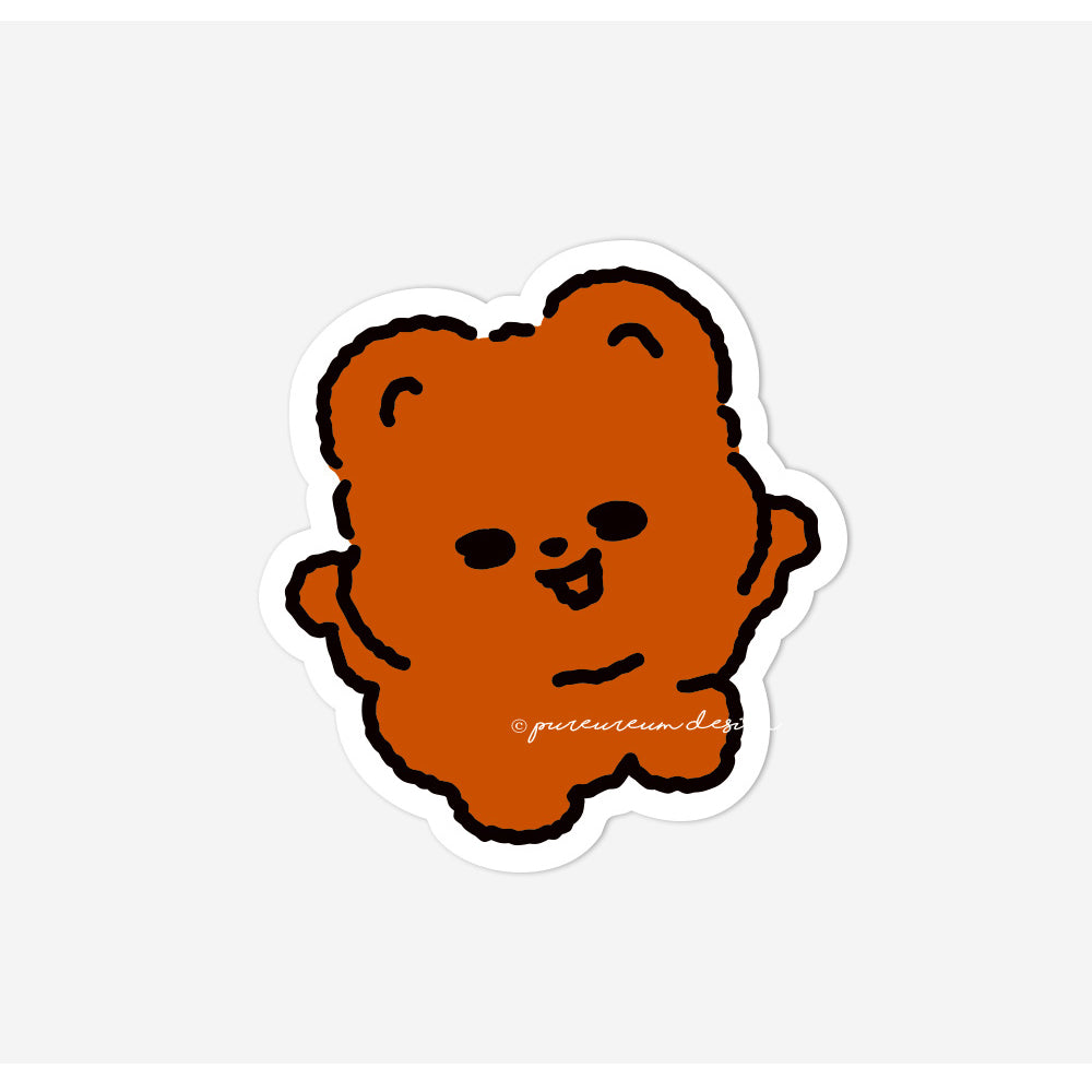 Pureureum Design - Cupid Bear Dance Engraving Sticker