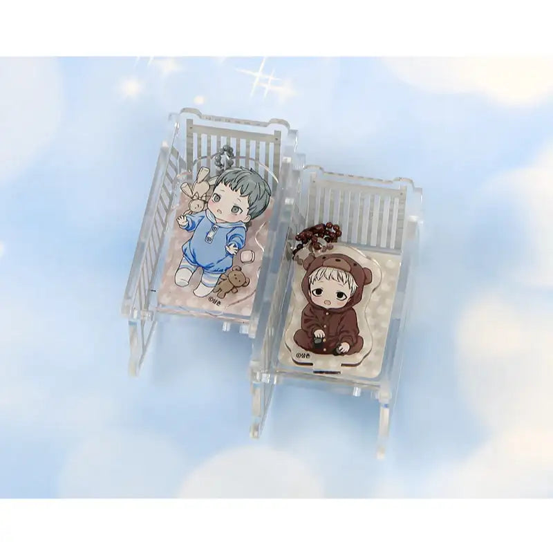 I Don't Want This Kind Of Hero - Rocking Crib Acrylic Stand + Charm Set - Webtoon Shop - Acrylic Stand - Harumio