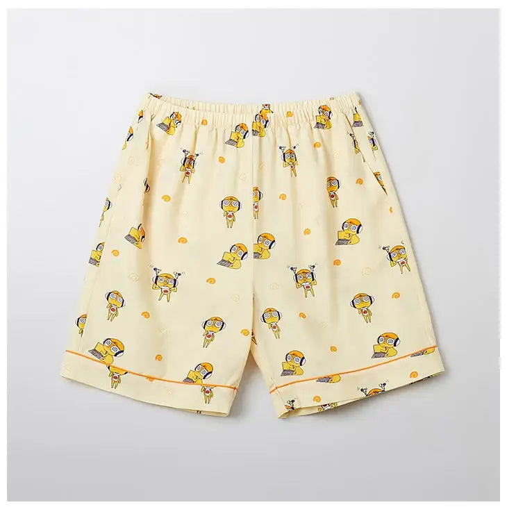 SPAO x Sergeant Frog Keroro - Short Sleeve Pajamas (Yellow) - SPAO - Pajamas - Harumio