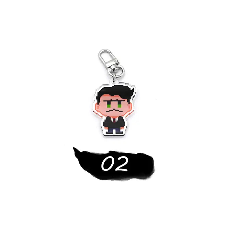 Mustache & Suspender - Acrylic Keyring - Webtoon Shop - Accessories - Harumio