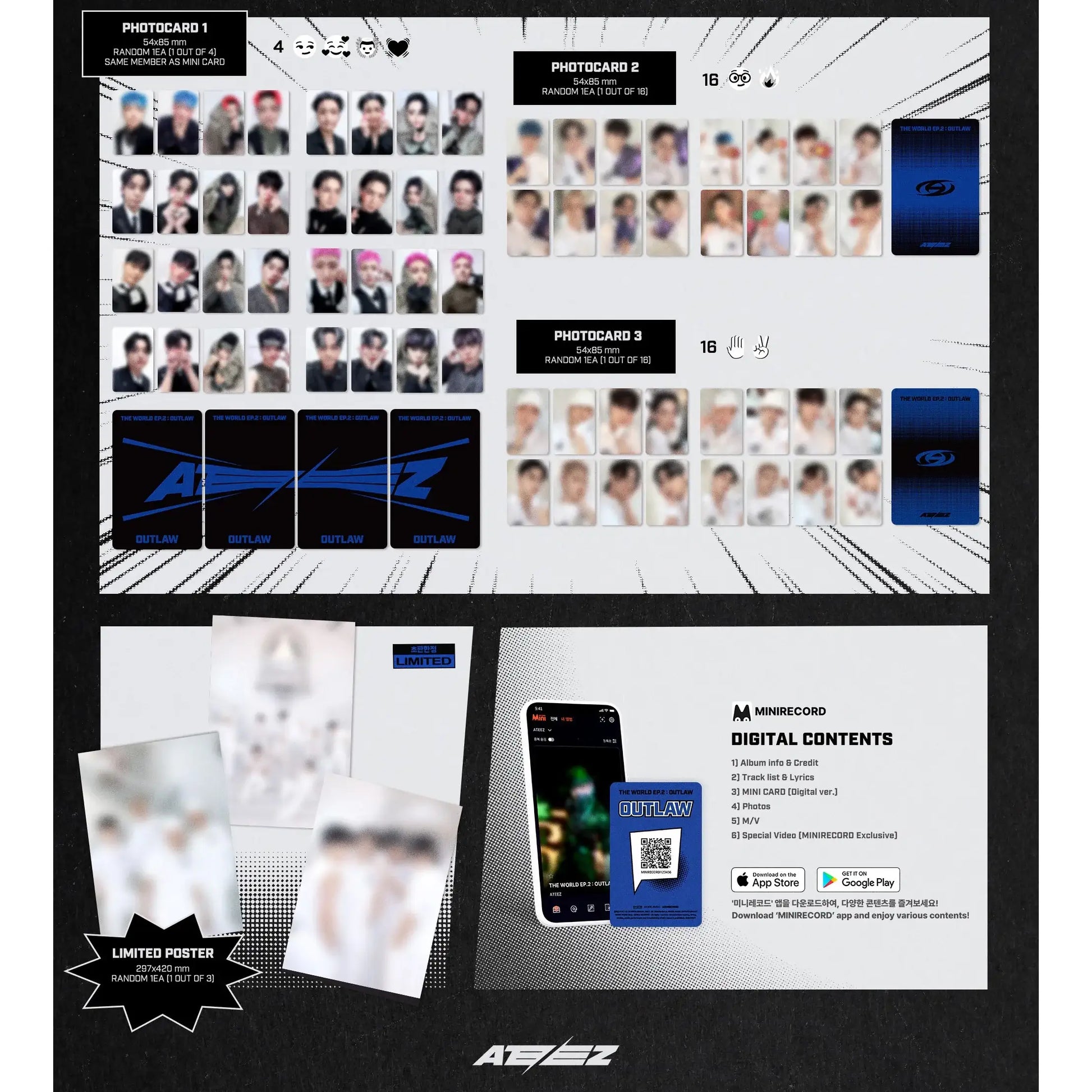 ATEEZ - The World Ep. 2 : Outlaw (9th Mini Album - Platform Version) - KQ Entertainment - Album - Harumio