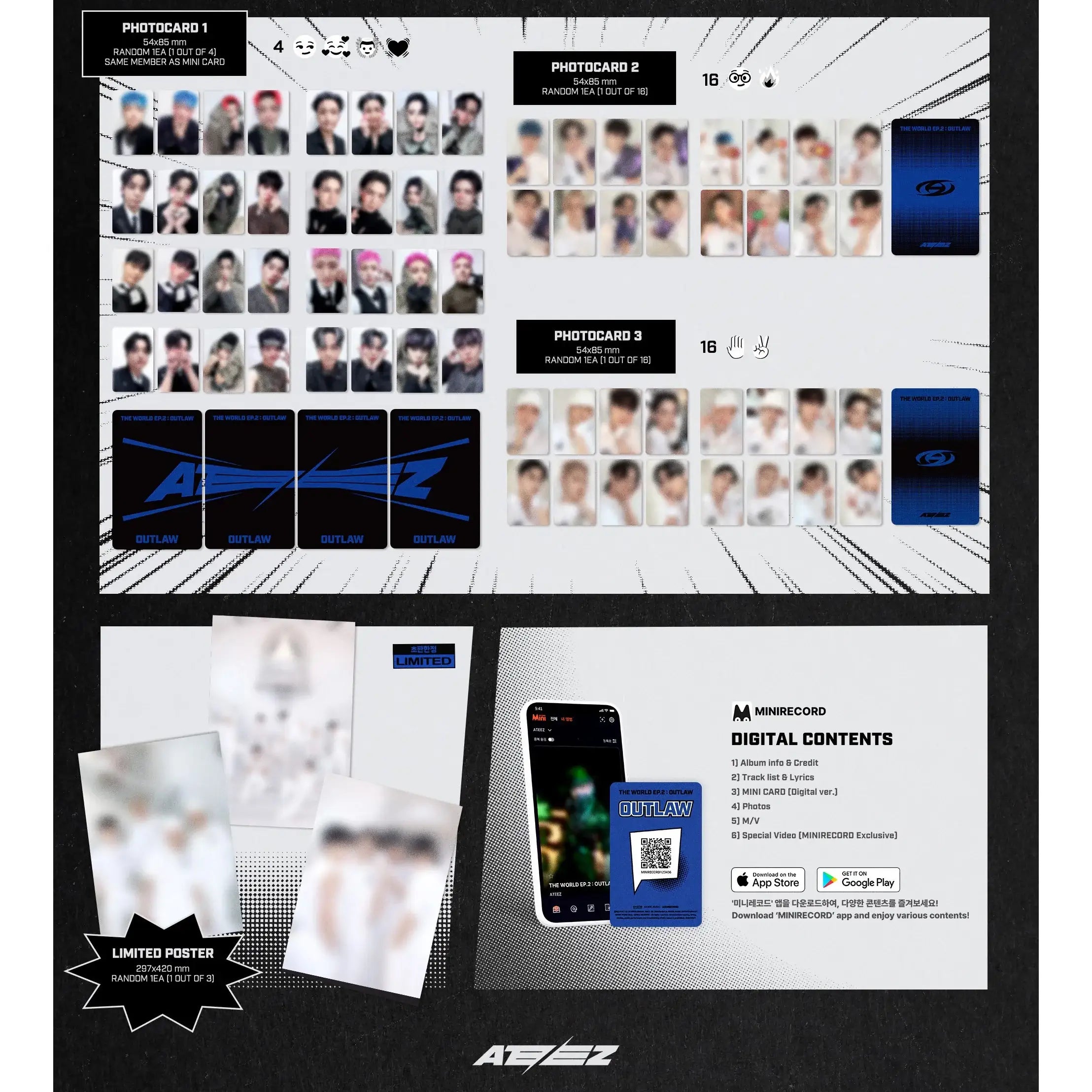 ATEEZ - The World Ep. 2 : Outlaw (9th Mini Album - Platform Version) - KQ Entertainment - Album - Harumio