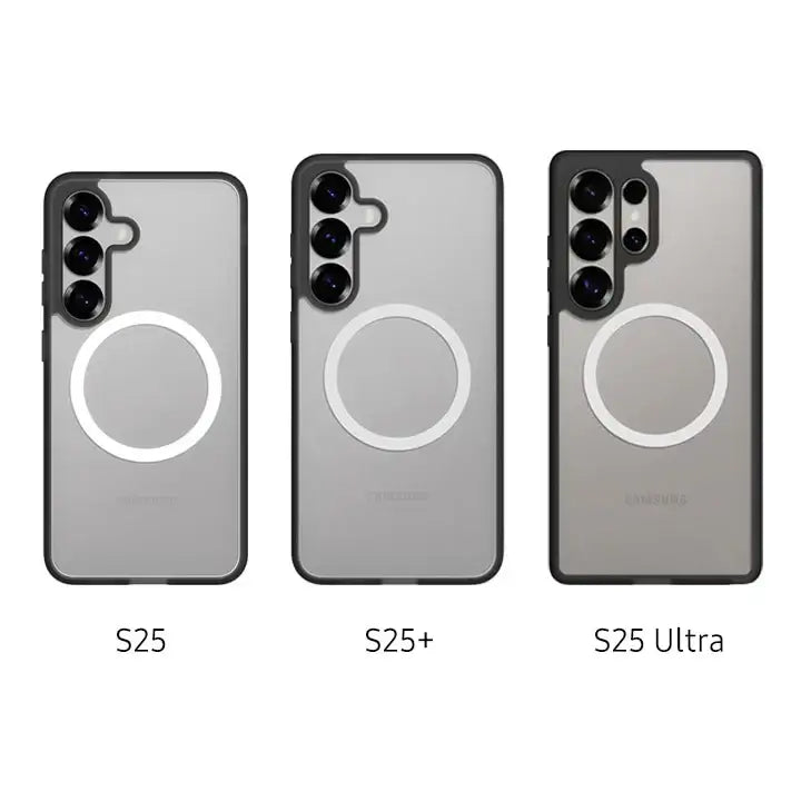 SLBS - SLBS Clear Magnet Case Matte Black (Galaxy S25 Series) - SLBS - Phone Case - Harumio