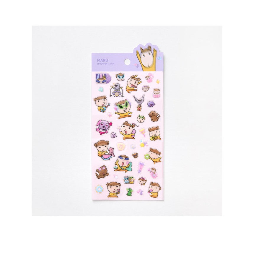 Maru Is a Puppy - Sparkly Epoxy Sticker