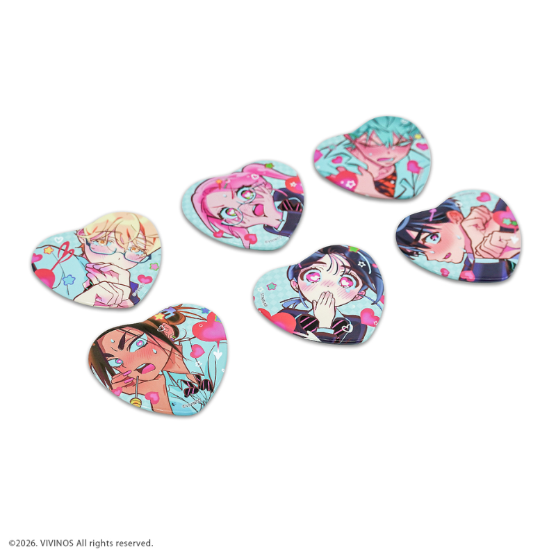 ALIEN STAGE × FUMOKORE Heart-shaped Can Badge