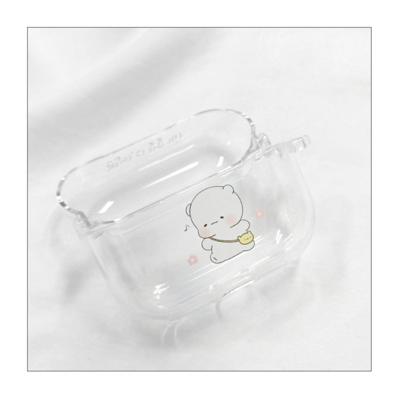 Ggongdal x Artrank - Healing Bear AirPods/Pro Transparent Case