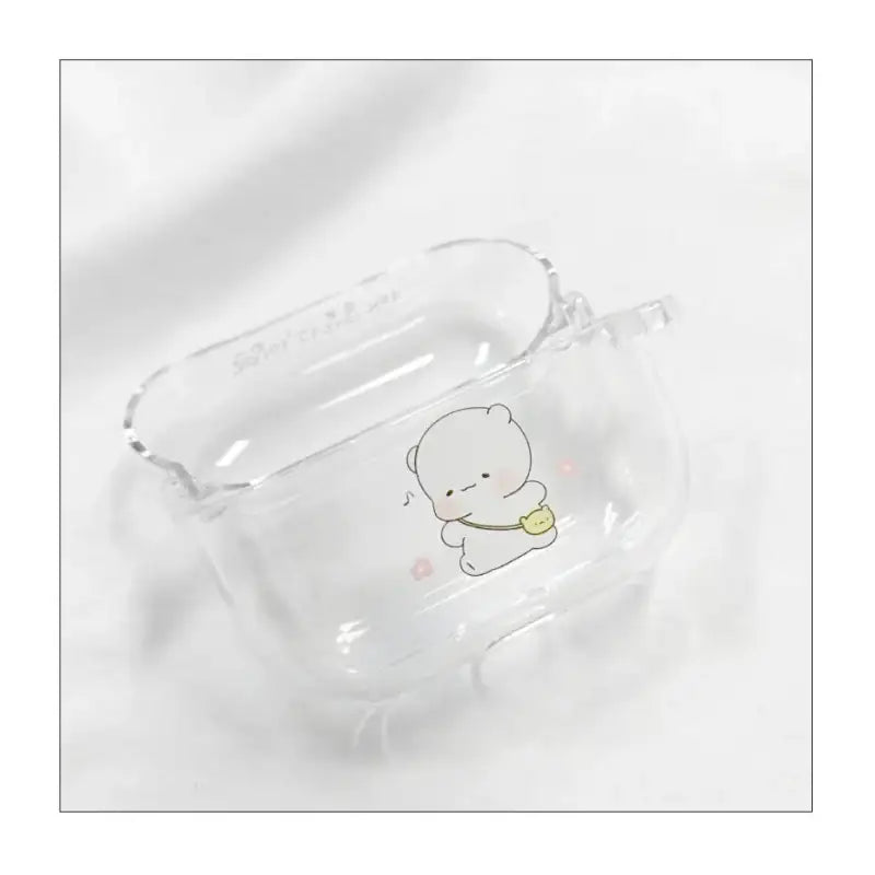 Ggongdal x Artrank - Healing Bear AirPods/Pro Transparent Case - ARTRANK - AirPods Cases - Harumio